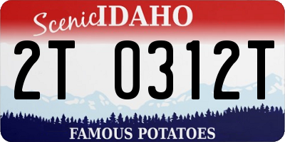 ID license plate 2T0312T