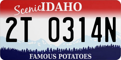 ID license plate 2T0314N