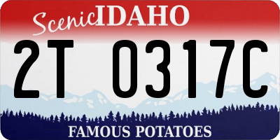 ID license plate 2T0317C