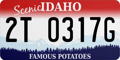 ID license plate 2T0317G