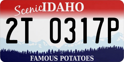 ID license plate 2T0317P