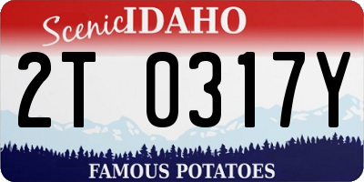 ID license plate 2T0317Y