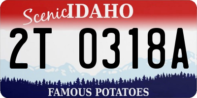 ID license plate 2T0318A