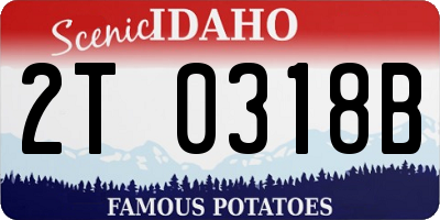 ID license plate 2T0318B