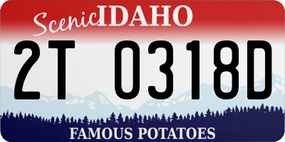 ID license plate 2T0318D