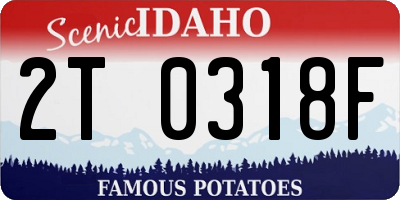 ID license plate 2T0318F