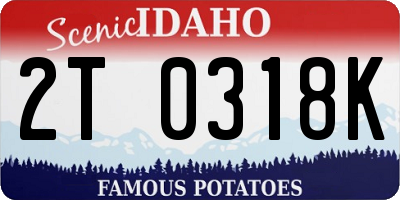ID license plate 2T0318K