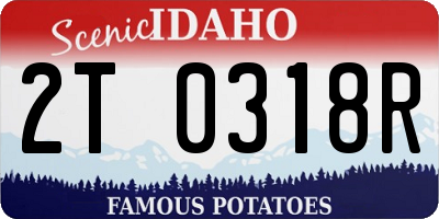 ID license plate 2T0318R