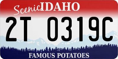 ID license plate 2T0319C