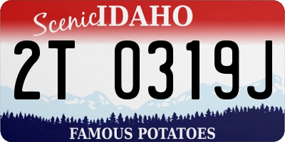 ID license plate 2T0319J