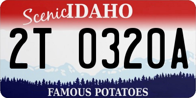 ID license plate 2T0320A