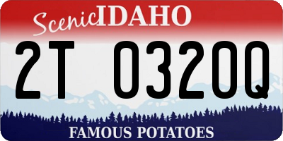 ID license plate 2T0320Q