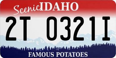 ID license plate 2T0321I