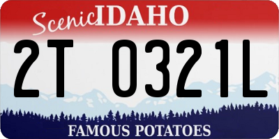 ID license plate 2T0321L