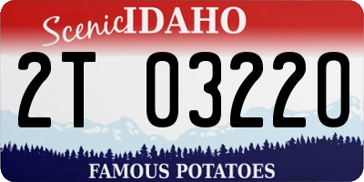 ID license plate 2T0322O