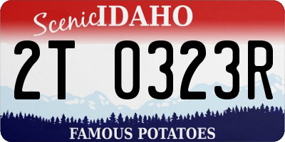 ID license plate 2T0323R
