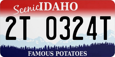 ID license plate 2T0324T