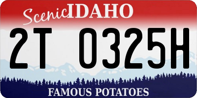 ID license plate 2T0325H