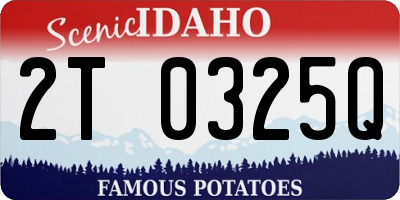 ID license plate 2T0325Q