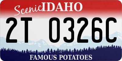 ID license plate 2T0326C