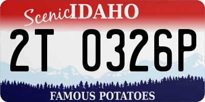 ID license plate 2T0326P