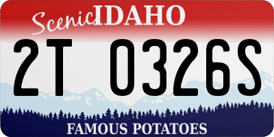 ID license plate 2T0326S