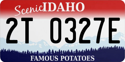 ID license plate 2T0327E