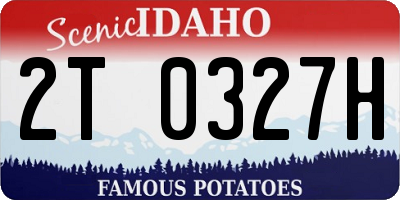 ID license plate 2T0327H