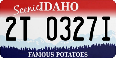 ID license plate 2T0327I