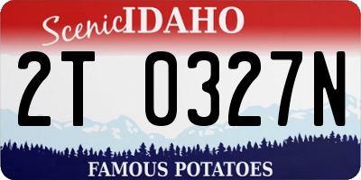 ID license plate 2T0327N