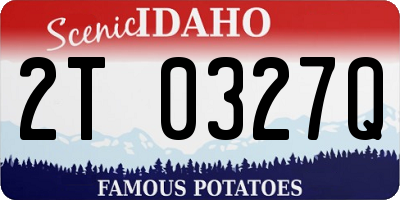 ID license plate 2T0327Q