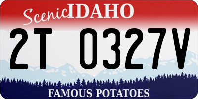 ID license plate 2T0327V