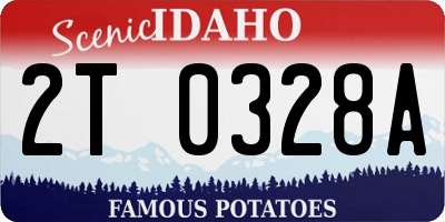 ID license plate 2T0328A