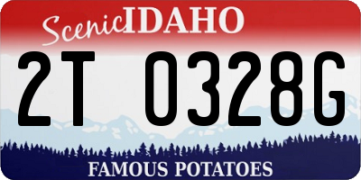 ID license plate 2T0328G
