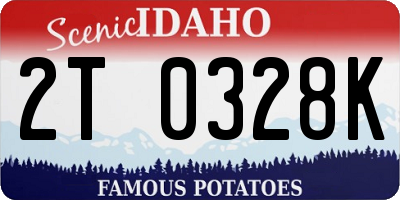 ID license plate 2T0328K
