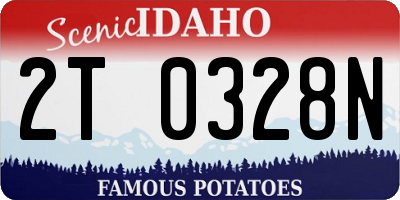 ID license plate 2T0328N