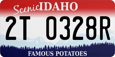 ID license plate 2T0328R