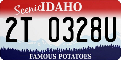 ID license plate 2T0328U