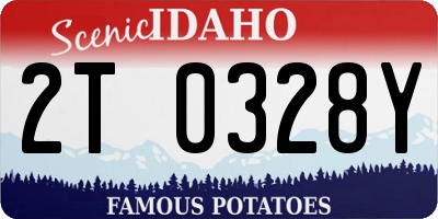 ID license plate 2T0328Y