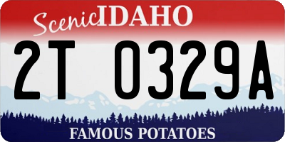 ID license plate 2T0329A