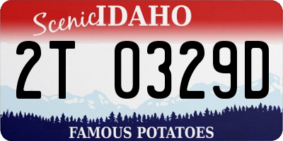 ID license plate 2T0329D