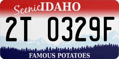ID license plate 2T0329F