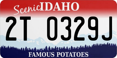 ID license plate 2T0329J