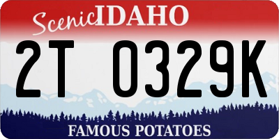 ID license plate 2T0329K