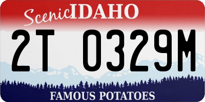 ID license plate 2T0329M