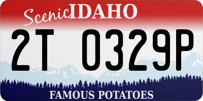 ID license plate 2T0329P
