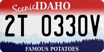 ID license plate 2T0330V