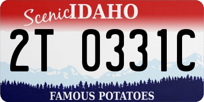 ID license plate 2T0331C