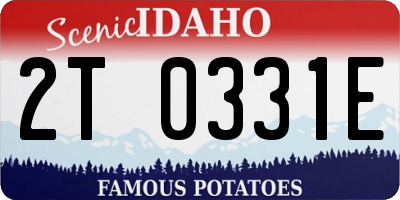 ID license plate 2T0331E