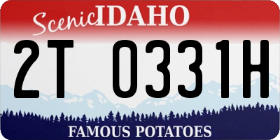 ID license plate 2T0331H